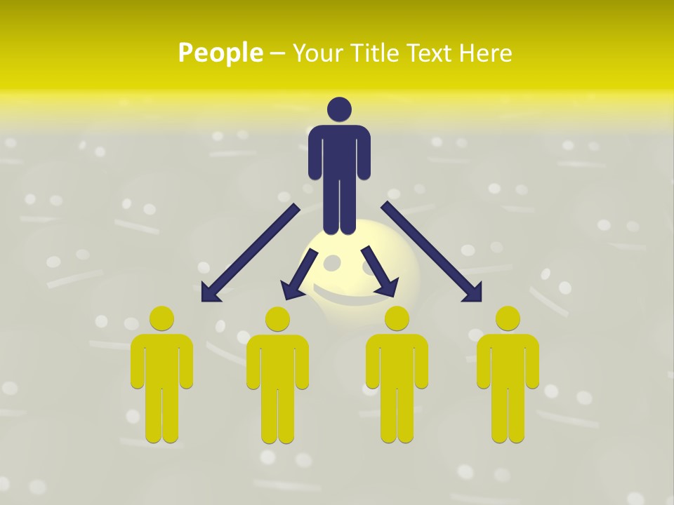 Crowd Optimist Smile PowerPoint Template