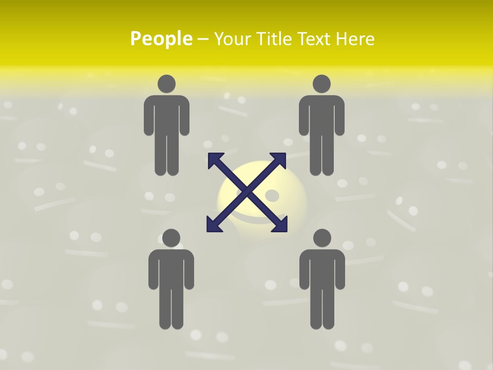 Crowd Optimist Smile PowerPoint Template