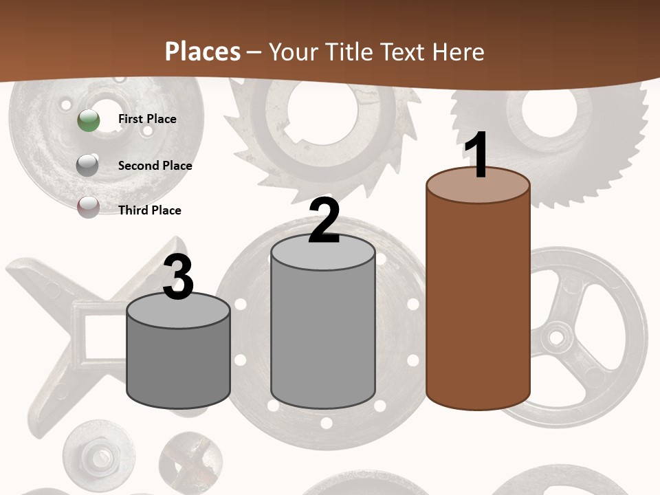 Close Up Tool Cogwheel PowerPoint Template