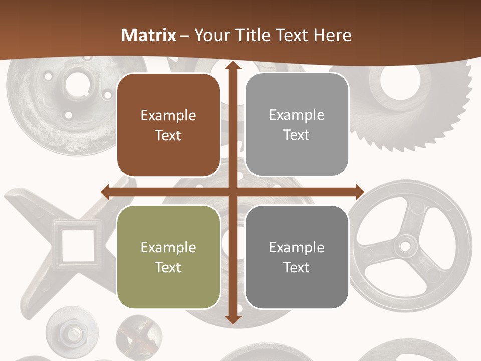 Close Up Tool Cogwheel PowerPoint Template