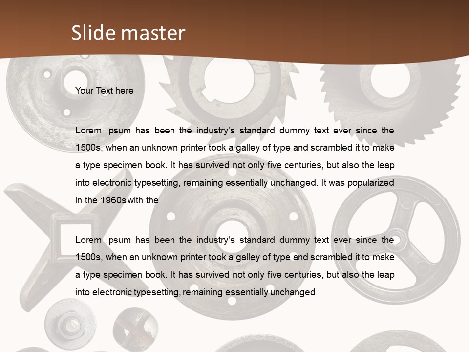 Close Up Tool Cogwheel PowerPoint Template