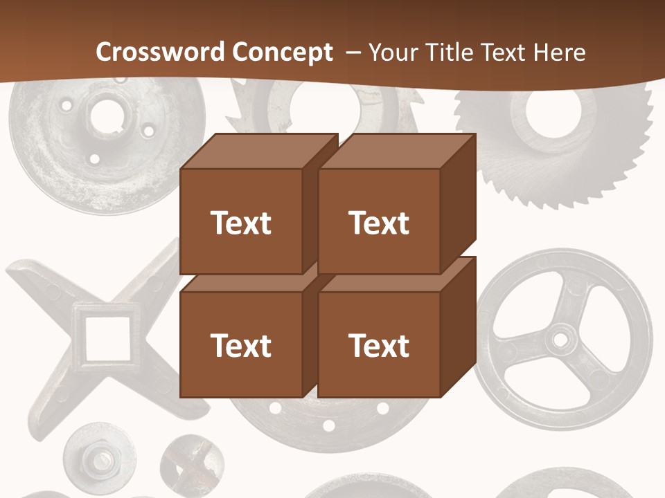 Close Up Tool Cogwheel PowerPoint Template