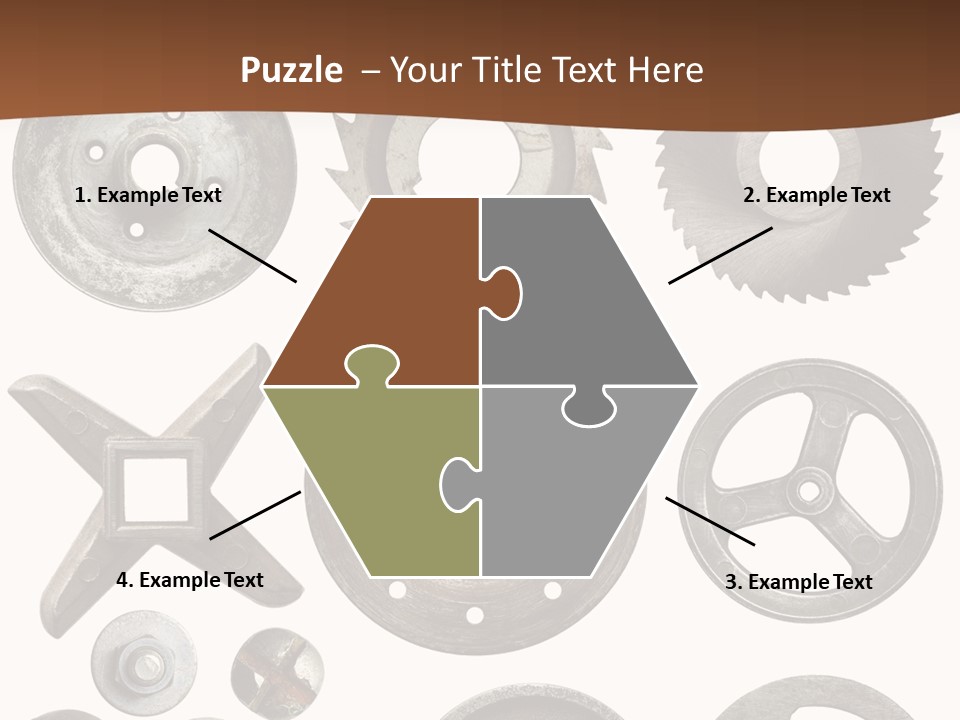 Close Up Tool Cogwheel PowerPoint Template