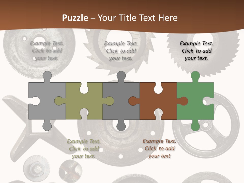 Close Up Tool Cogwheel PowerPoint Template