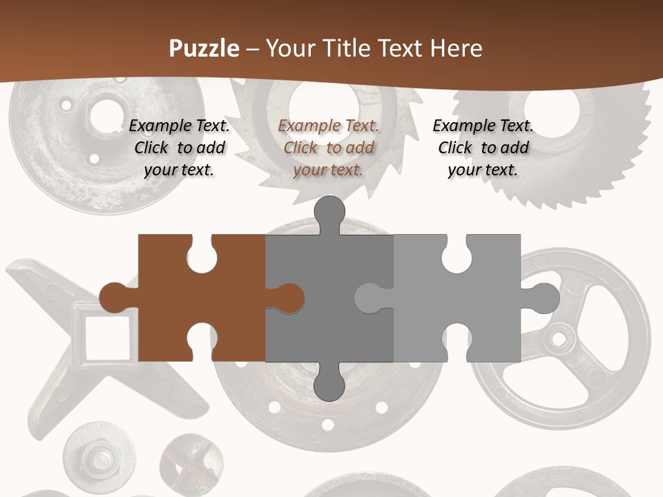 Close Up Tool Cogwheel PowerPoint Template