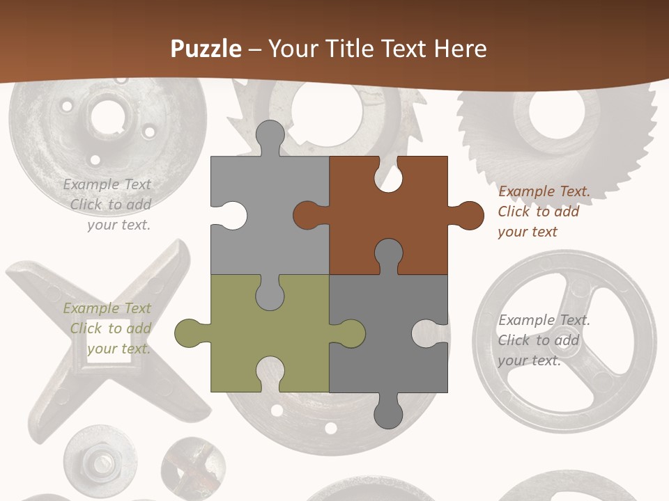 Close Up Tool Cogwheel PowerPoint Template