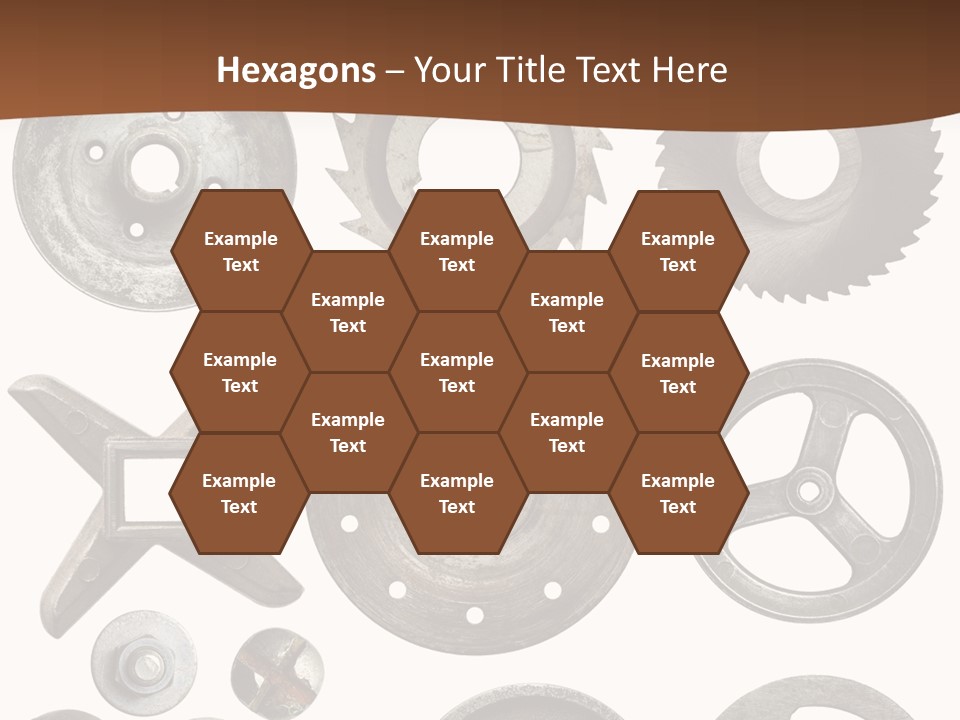 Close Up Tool Cogwheel PowerPoint Template