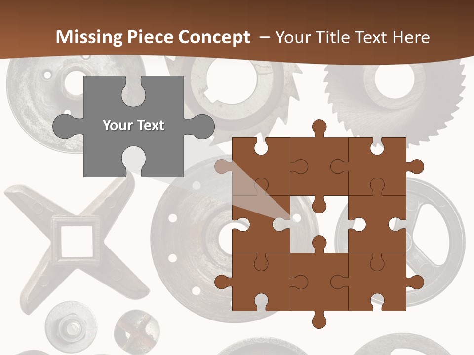 Close Up Tool Cogwheel PowerPoint Template
