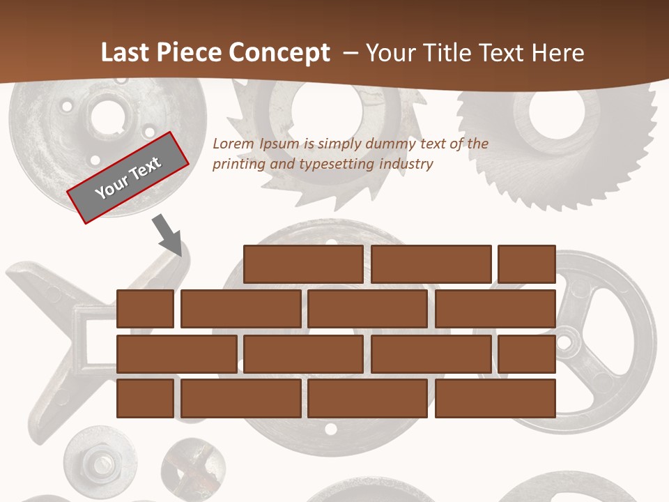 Close Up Tool Cogwheel PowerPoint Template
