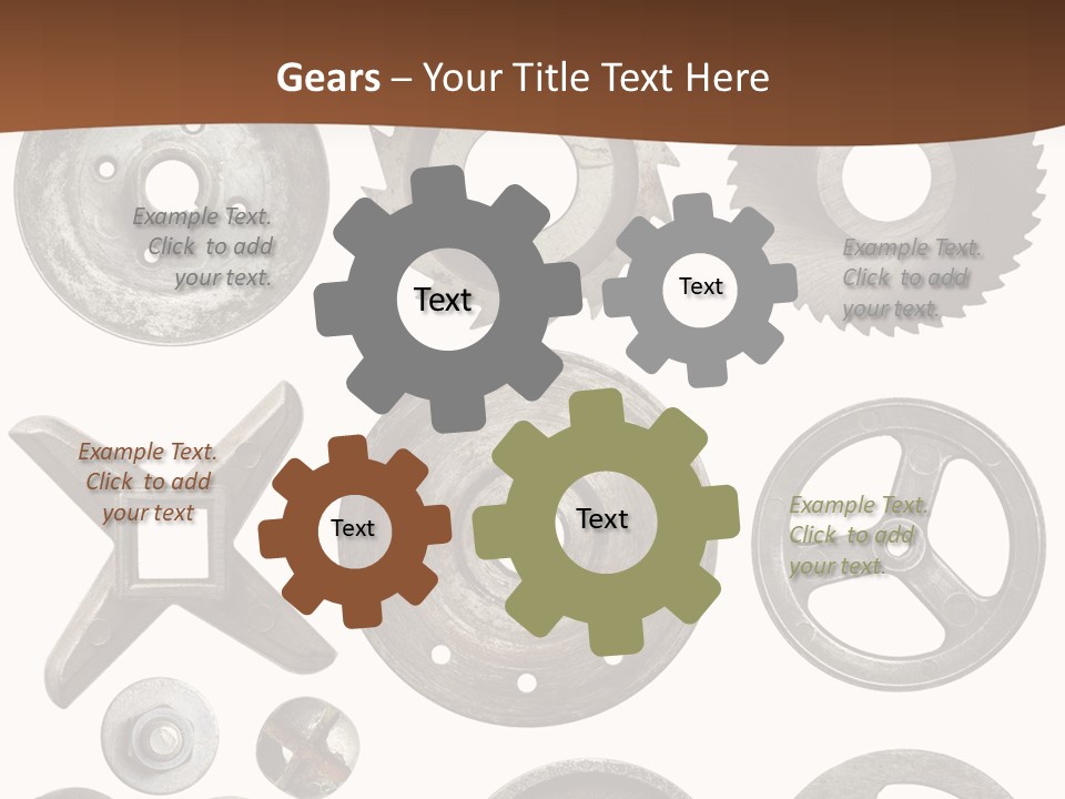 Close Up Tool Cogwheel PowerPoint Template