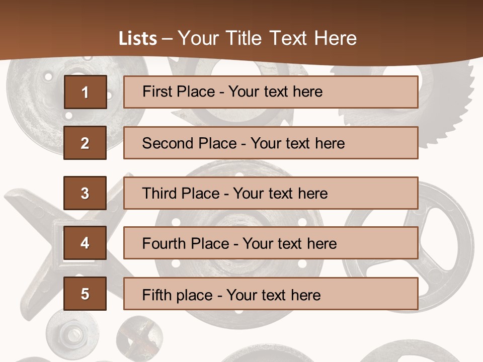 Close Up Tool Cogwheel PowerPoint Template