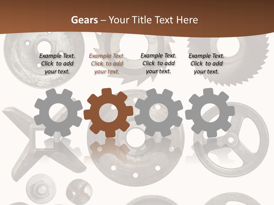 Close Up Tool Cogwheel PowerPoint Template