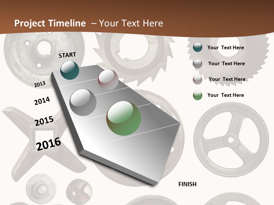 Close Up Tool Cogwheel PowerPoint Template