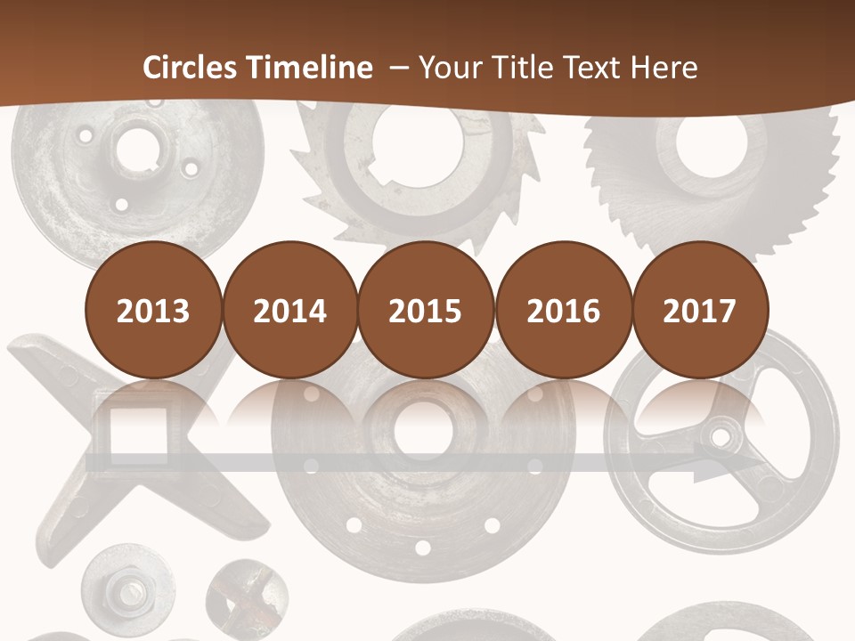 Close Up Tool Cogwheel PowerPoint Template