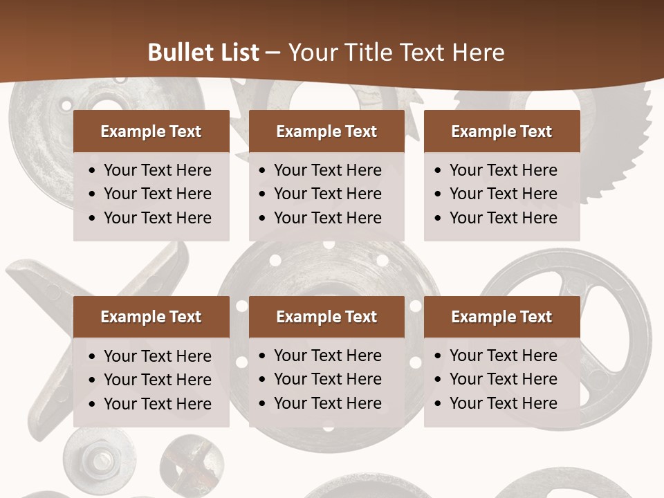 Close Up Tool Cogwheel PowerPoint Template