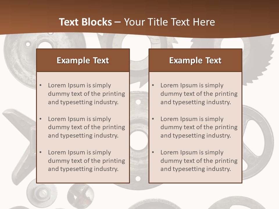 Close Up Tool Cogwheel PowerPoint Template