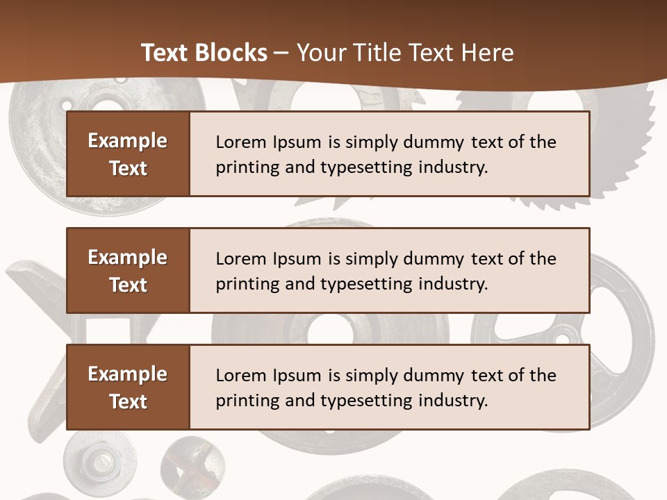 Close Up Tool Cogwheel PowerPoint Template