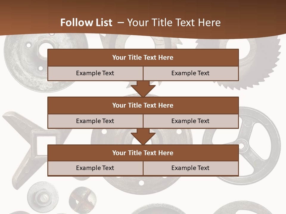 Close Up Tool Cogwheel PowerPoint Template