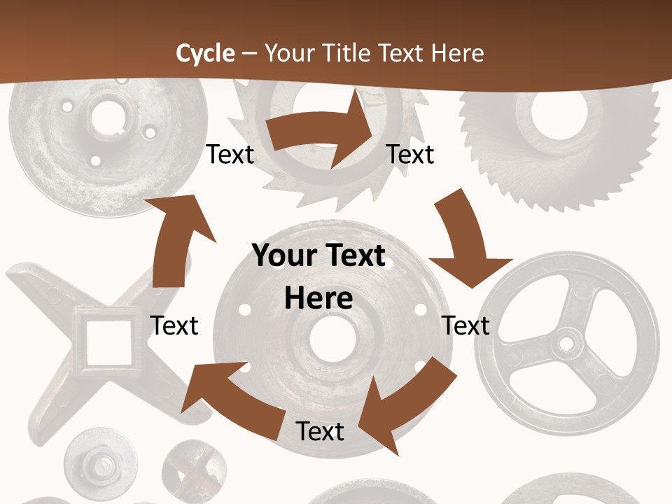 Close Up Tool Cogwheel PowerPoint Template