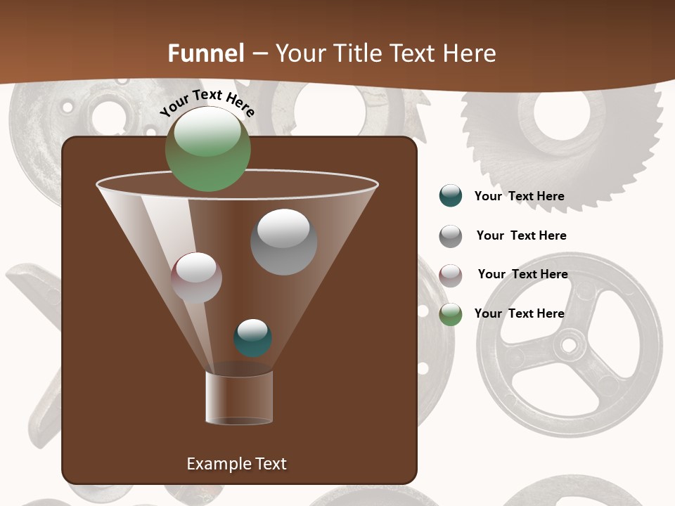 Close Up Tool Cogwheel PowerPoint Template