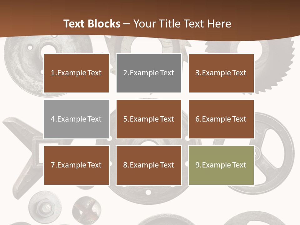 Close Up Tool Cogwheel PowerPoint Template