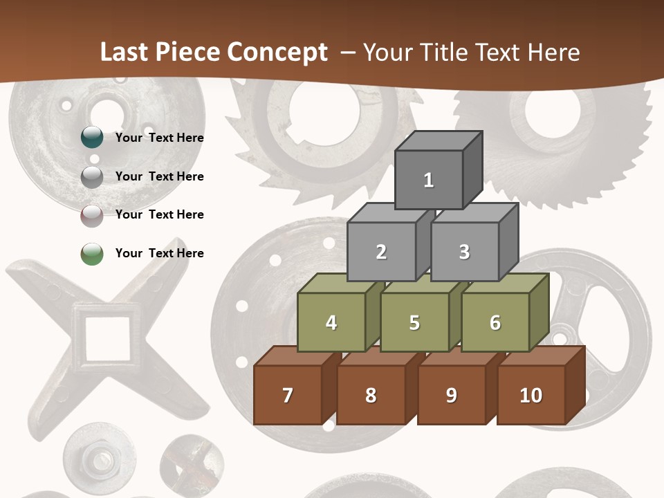 Close Up Tool Cogwheel PowerPoint Template