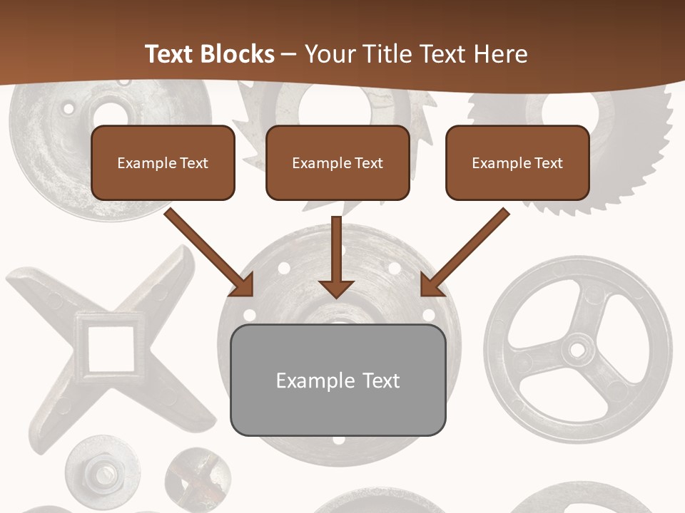 Close Up Tool Cogwheel PowerPoint Template