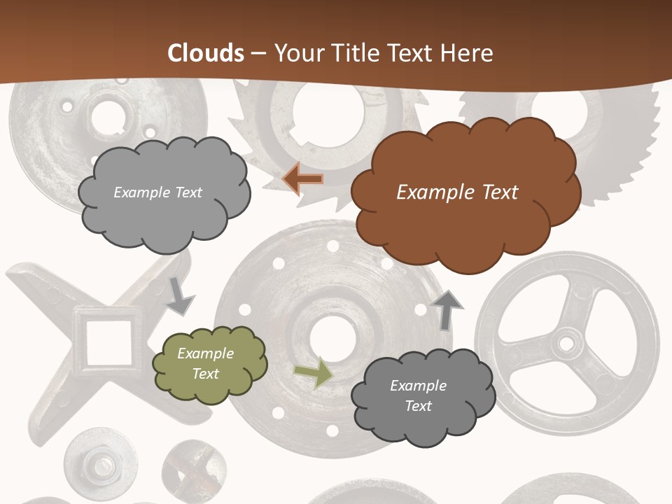 Close Up Tool Cogwheel PowerPoint Template