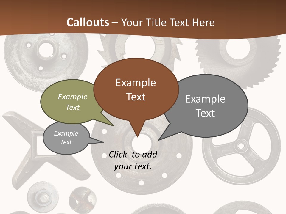 Close Up Tool Cogwheel PowerPoint Template
