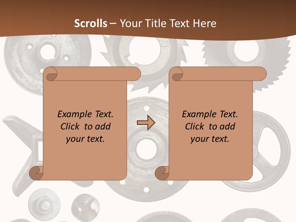Close Up Tool Cogwheel PowerPoint Template