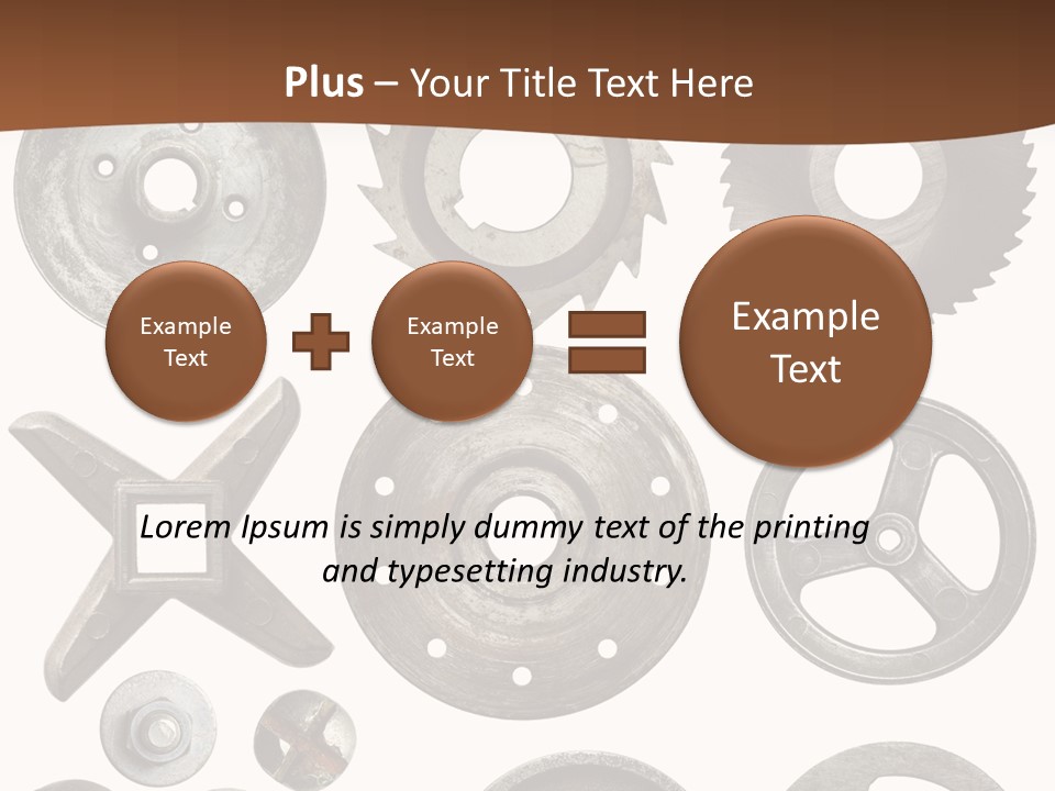 Close Up Tool Cogwheel PowerPoint Template