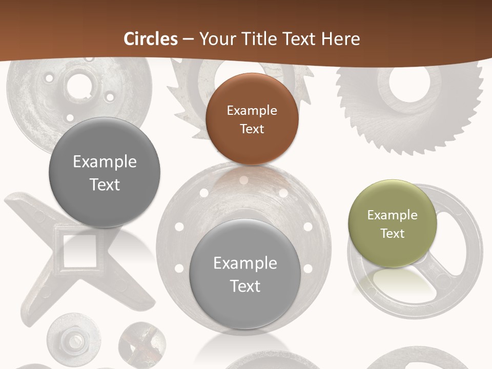 Close Up Tool Cogwheel PowerPoint Template