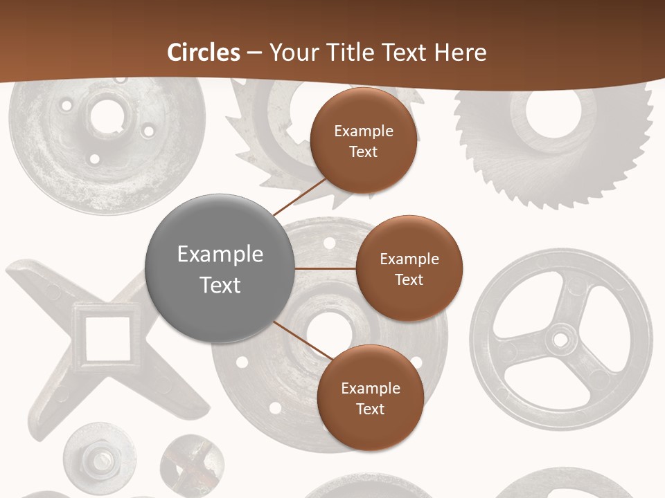 Close Up Tool Cogwheel PowerPoint Template