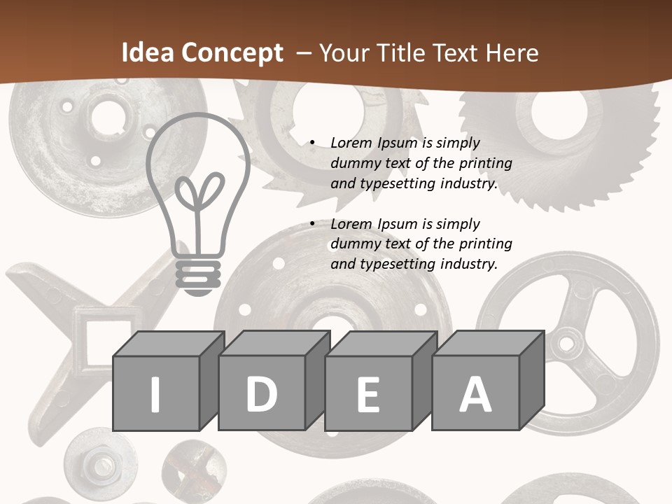 Close Up Tool Cogwheel PowerPoint Template