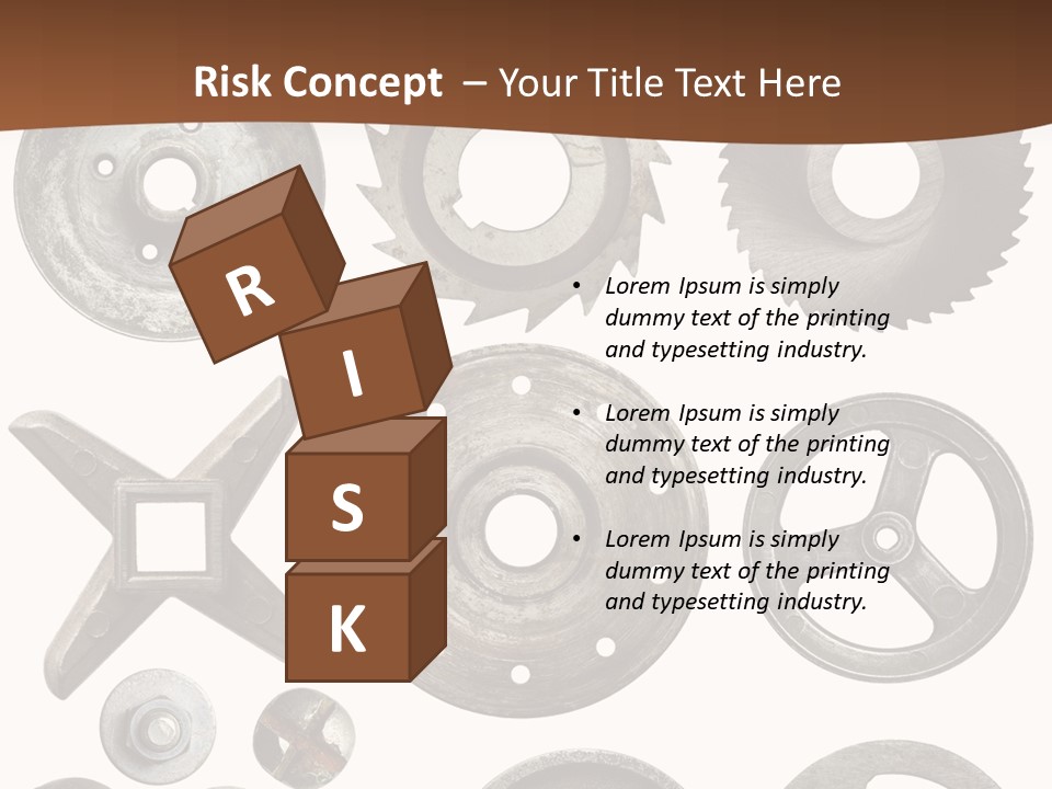 Close Up Tool Cogwheel PowerPoint Template