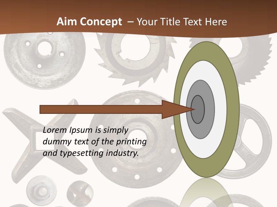 Close Up Tool Cogwheel PowerPoint Template