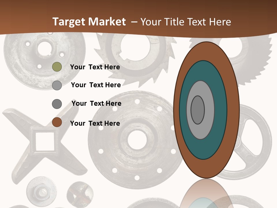 Close Up Tool Cogwheel PowerPoint Template