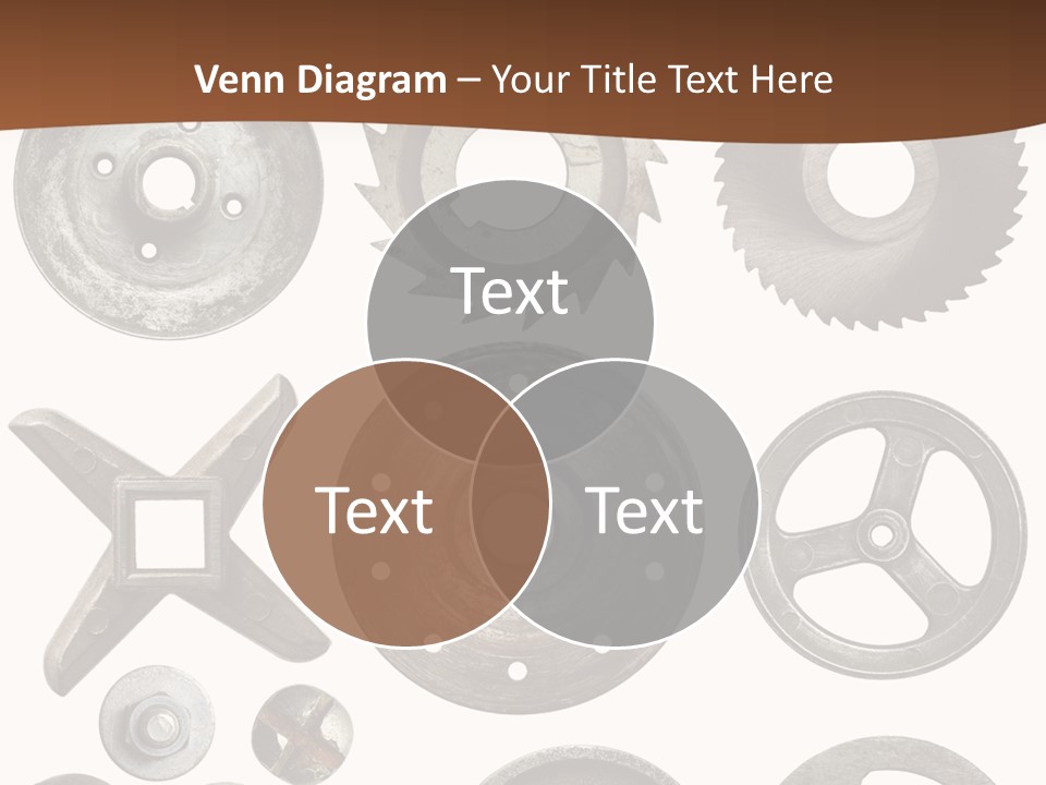 Close Up Tool Cogwheel PowerPoint Template