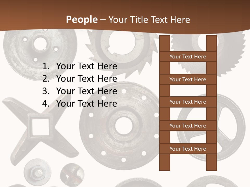 Close Up Tool Cogwheel PowerPoint Template