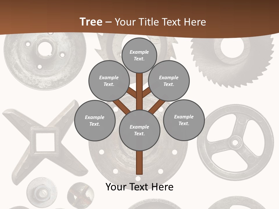 Close Up Tool Cogwheel PowerPoint Template