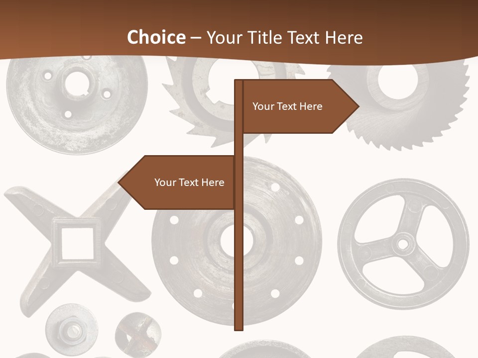 Close Up Tool Cogwheel PowerPoint Template