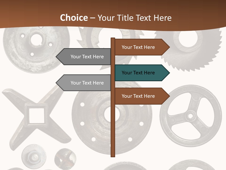 Close Up Tool Cogwheel PowerPoint Template