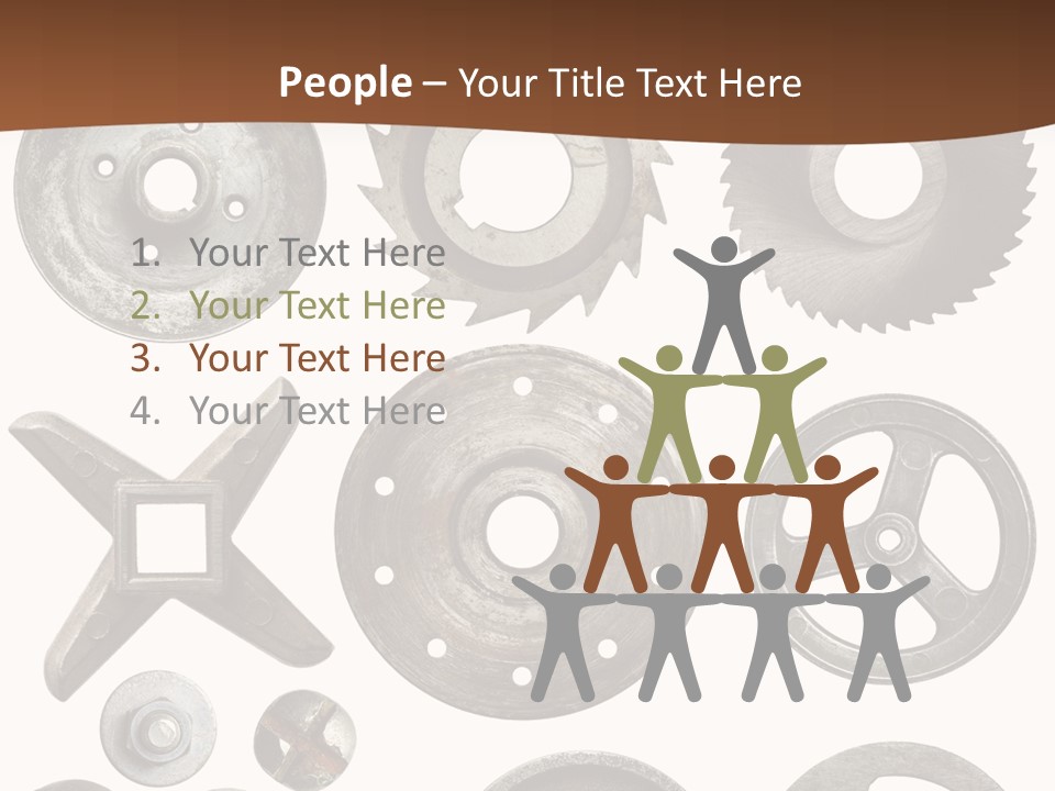 Close Up Tool Cogwheel PowerPoint Template