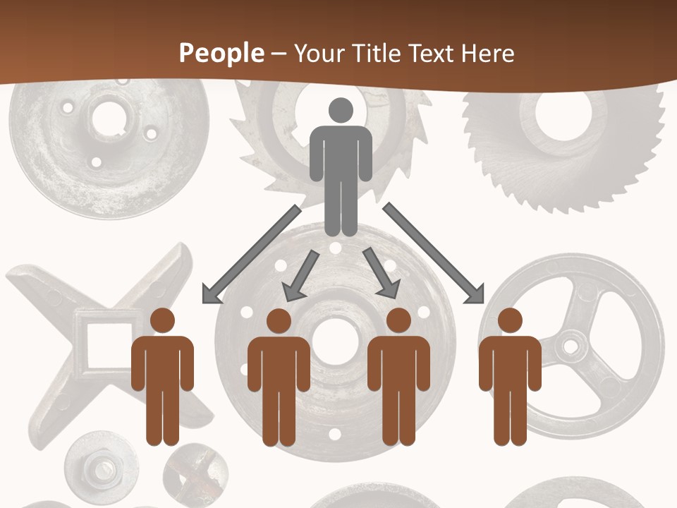 Close Up Tool Cogwheel PowerPoint Template