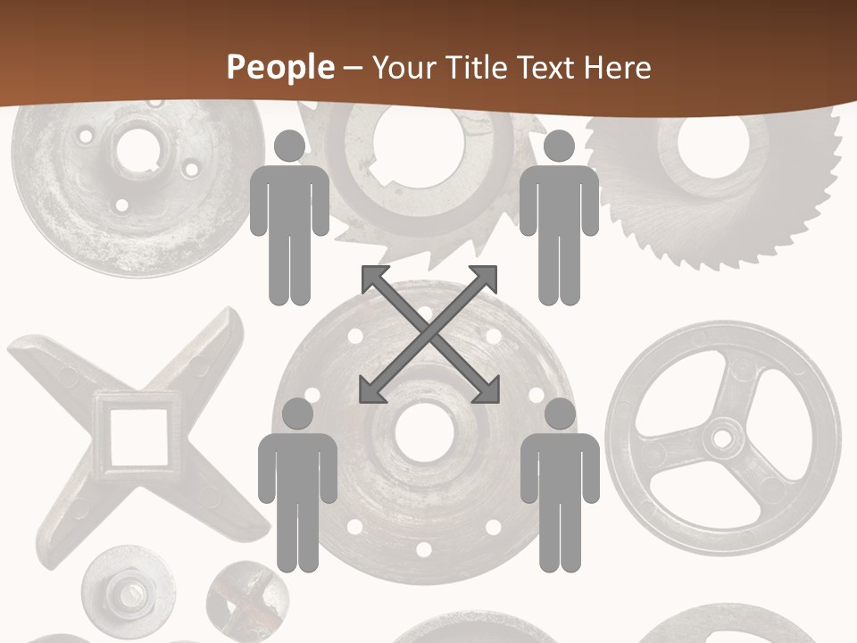 Close Up Tool Cogwheel PowerPoint Template