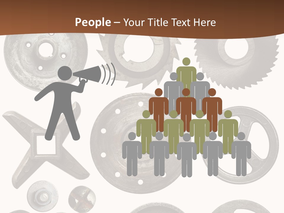 Close Up Tool Cogwheel PowerPoint Template