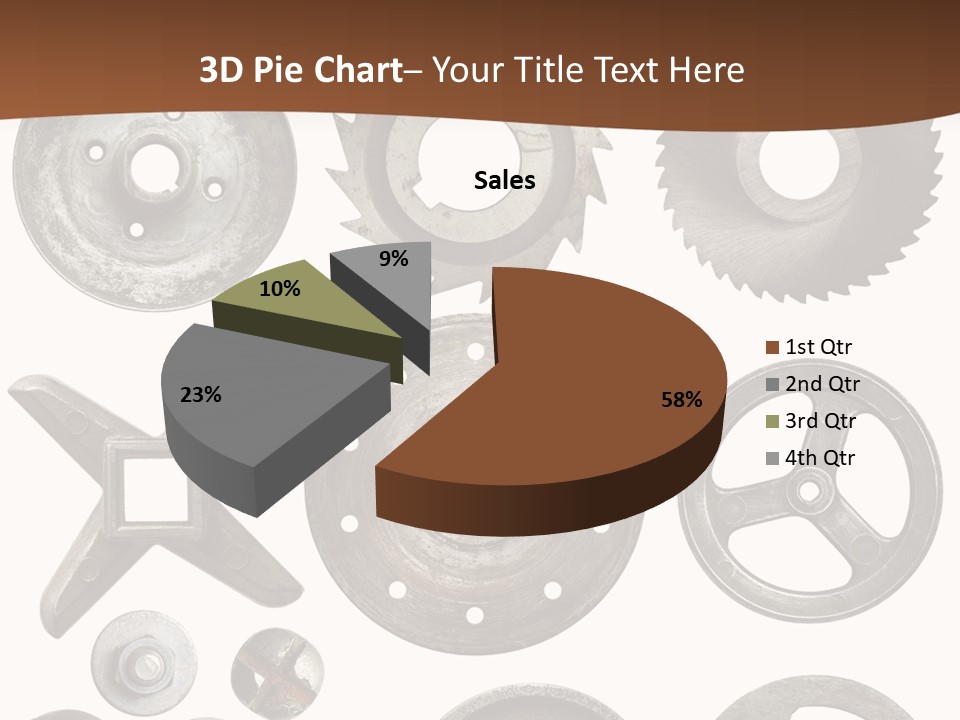 Close Up Tool Cogwheel PowerPoint Template