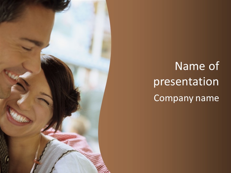 Enjoy Two Persons Heteroual Couple PowerPoint Template