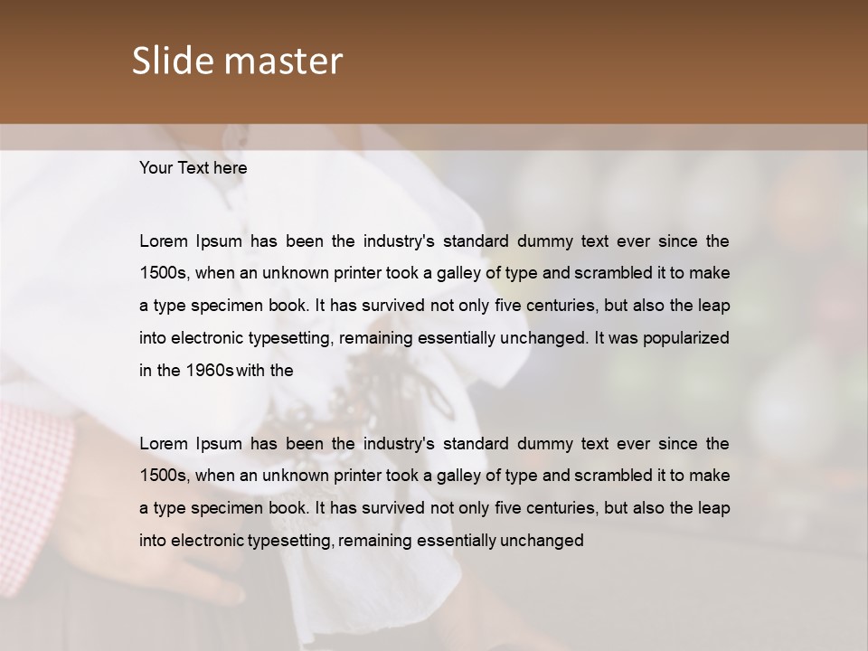 Outside Caucasian Fun Fair PowerPoint Template