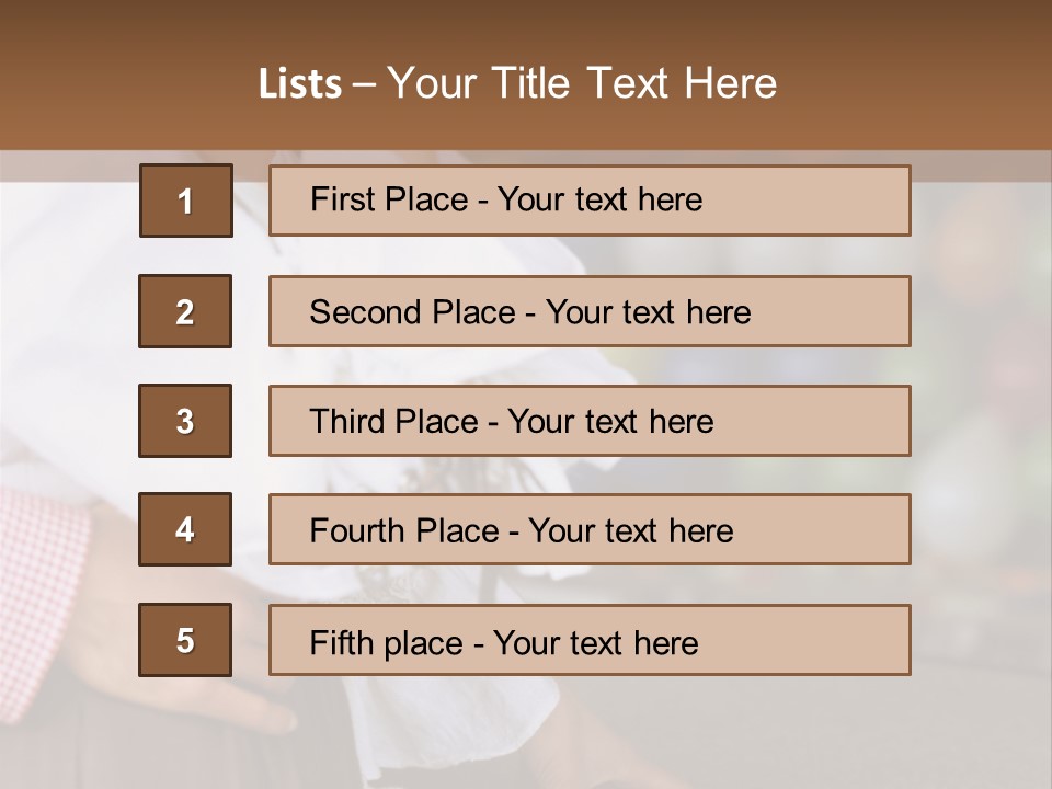 Outside Caucasian Fun Fair PowerPoint Template